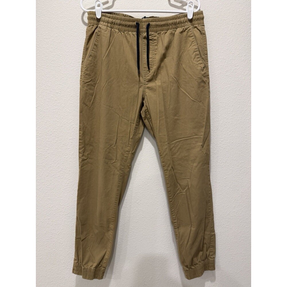 Volcom Frickin Slim Men's Khaki Jogger Pants Size Large Size Elastic Waist